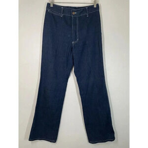Vintage Mac Keen Women’s Jeans 30 High Waist Wide Leg Dark Blue Denim France